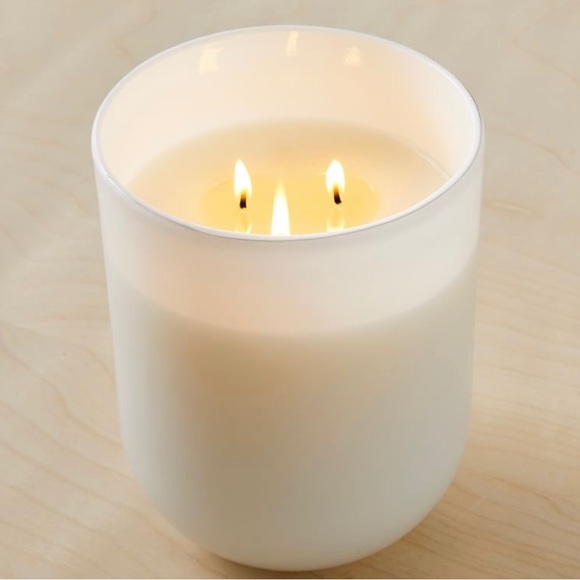 West Elm Other - West Elm White Glass Candle